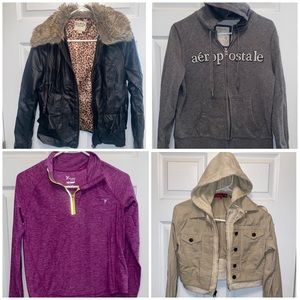 Girls Large /XL size 14 lot of jackets , hoodies and pullovers